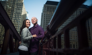 couple on bride in chicago