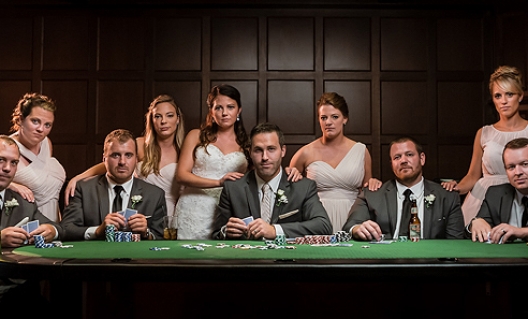 courtney and matt's poker bridal party